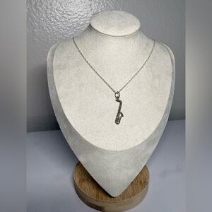 Sterling Silver Saxophone Pendant